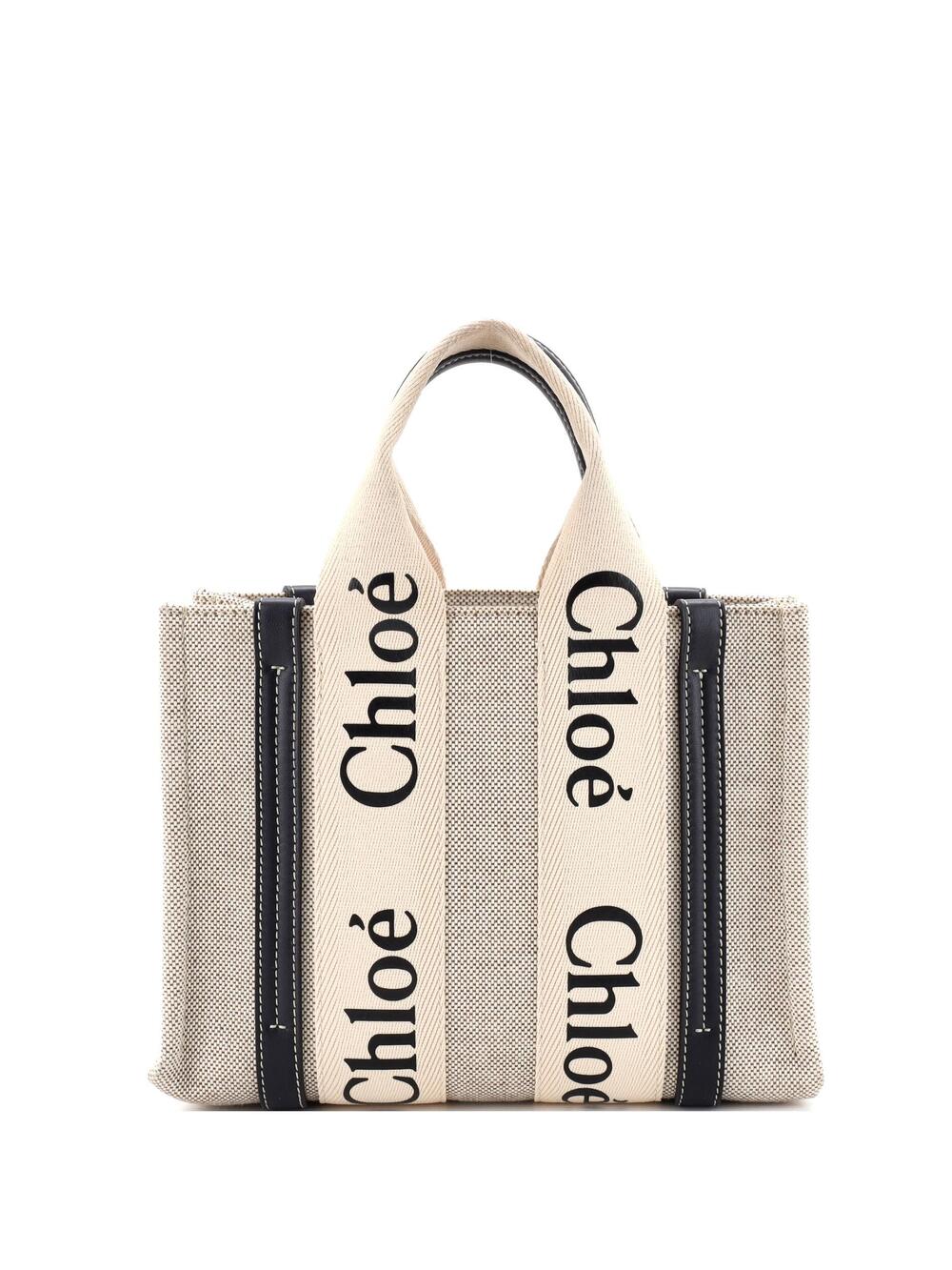 Chloe Woody Tote Canvas With Leather #265871C92B